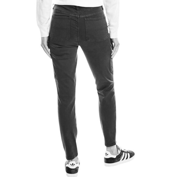 NWT Oat New York Mid-Rise Skinny Ankle Stretch Carpenter Jeans in Black Size 26 - Picture 2 of 16